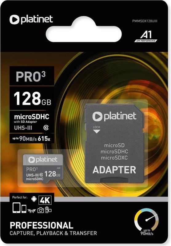 Geheugenkaart - microSDXC - 128 GB - Klasse A1 - Inclusief SD-adapter