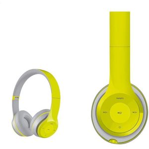 Platinet FH0915GG headset - bluetooth 3.0 - 8 uur speeltijd - handsfree bellen - SD-kaartlezer - Geel