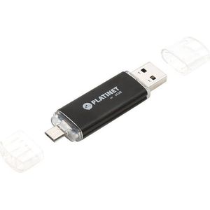 Platinet PMFA64B USB flash drive 64 GB USB Type-A / Micro-USB 2.0 Zwart