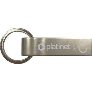 Platinet PMFMK64 USB flash drive 64 GB USB Type-A 2.0 Roestvrijstaal