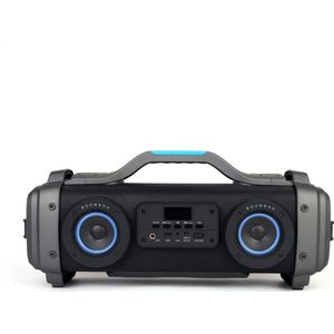 OMEGA PMG78B BOOMBOX 51W Bluetooth 4.2 zwart - microfoon-in, AUX, USB, 4400mAh accu