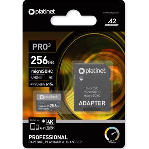 Platinet MicroSDHC Kaart inclusief Adapter - Class10 - 256GB