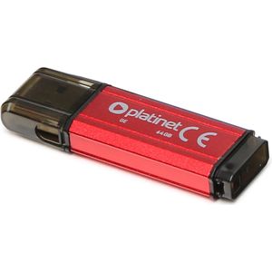 Platinet PMFV64R USB flash drive 64 GB USB Type-A 2.0 Zwart, Rood