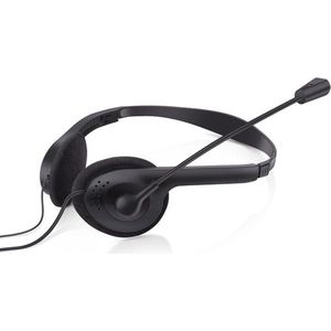Omega FIS1020 Hoofdtelefoon Draadgebonden Office/Callcenter Zwart (Bedraad, USB-A), Kantoorheadset, Zwart