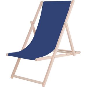 Platinet PSWBL inklapbare strandstoel - Verstelbaar - Blauw