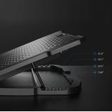 Platinet PLCP5FB Laptopkoeler - Zwart - Hoogte Verstelbaar - 5 Ventilators - 2xUSB