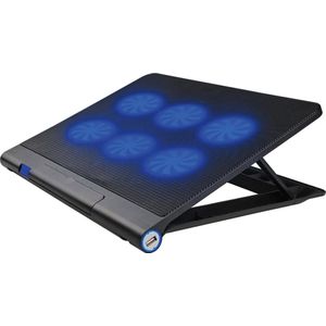 Platinet - Laptop-koelerpad - Zwart - Kunststof/Metaal - 6 Ventilatoren