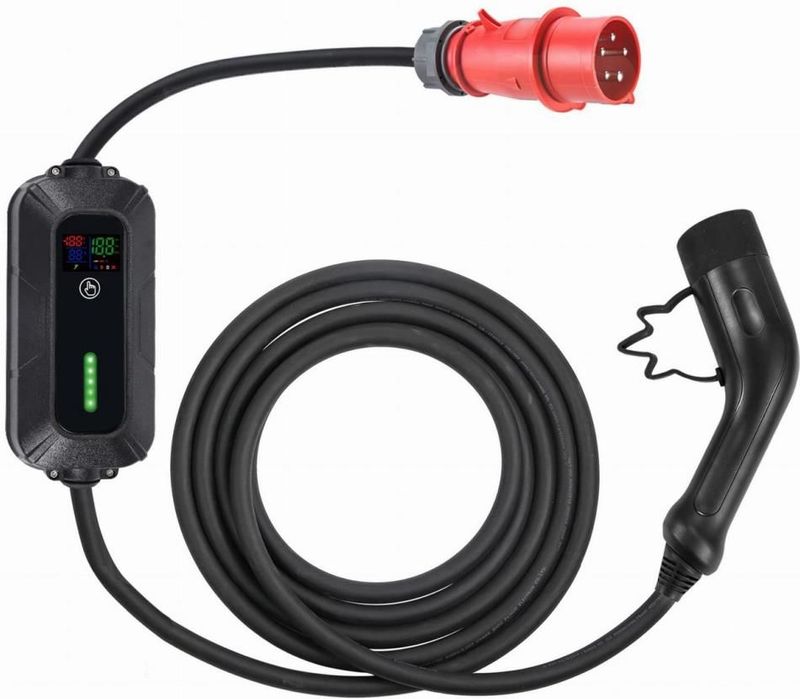 Laadpaal - Type 2 - Rood CEE - 5 m Kabel - 11 kW Vermogen