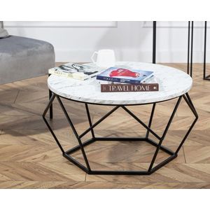 Koffie Tafel MARMUR 40x70 cm zwart/wit