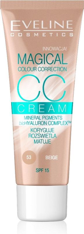 Eveline Cosmetics - Magical Color Correction CC Cream - Kleur 53 Beige - 30 ml