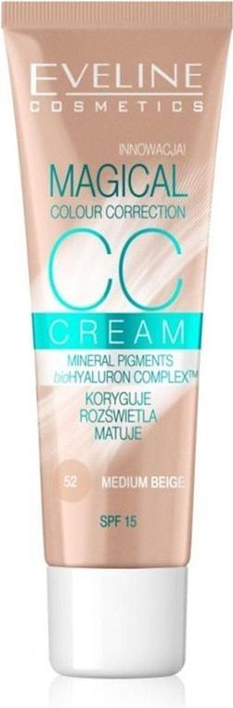 Eveline Cosmetics - Magical Colour Correction - CC Crème - Tint 52 Medium Beige - 30 ml