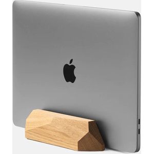 Oakywood Laptop Dock - Massief Eiken - Echt Hout Verticale MacBook/Laptop Standaard - Clean Desk Design
