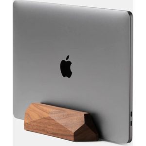 Oakywood Laptop Dock - Massief Walnoot - Echt Hout Verticale MacBook/Laptop Standaard - Clean Desk Design