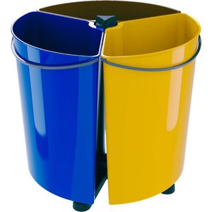 ECOBIN - Roterende afvalbak / Prullenbak - 3x 11,7L