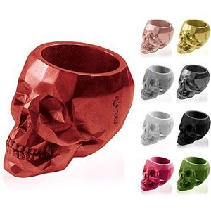CONCRETTE Bloempot bloembak cement plantenbak overpot van beton Skull Low Poly Ø 5 cm/Ø 7,6 cm/Ø 11 cm/Ø 24 cm | 17 kleuren