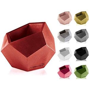 CONCRETTE Bloempot, bloembak, cement, plantenpot, van beton, vierkant, geometrisch, Ø 9 cm/Ø 12 cm, 17 kleuren