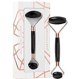 Crystallove - Black Obsidian Roller - Massageroller voor het Gezicht - 1 st