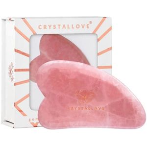 Crystallove Rose Quartz Gua Sha massage-instrument