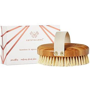 CRYSTALLOVE Massageborstel - Bamboe - Natuurlijke Agavevezel