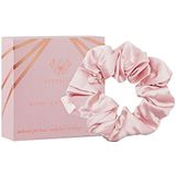 Crystallove Silk Scrunchie zijden haarelastiek Rose 1 st