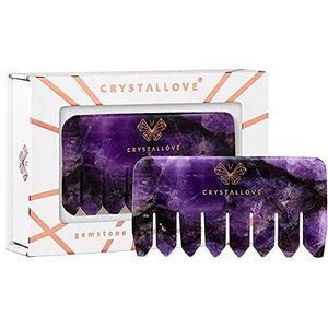 CRYSTALLOVE Kam voor hoofdhuid- en lichaamsmassage met amethist