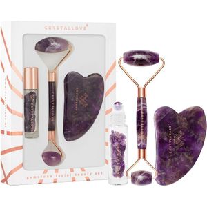 Crystallove - Amethyst - Gezichtsmassage - Luxe Set - Inclusief Gua Sha-massagesteen