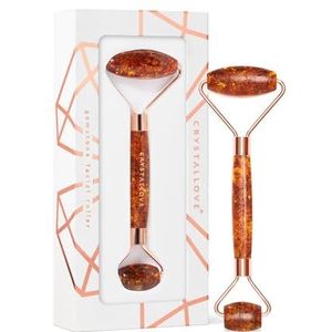 CRYSTALLOVE Gezichtsmassageapparaat, met cognac, barnsteenkleuren