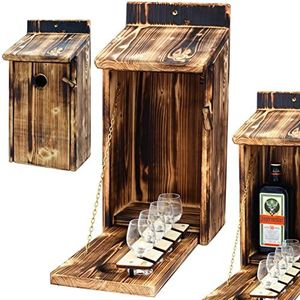 Alcohol Cage® - Vogelkastje Met Een Mini Bar Originele Cadeau-Idee Voor Mannen Grappig Verjaardagscadeau Vaderdag Uniek Cadeau Voor Grootvader Cadeaus Voor De Tuin