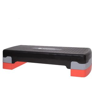 Springos Aerobic Stepper | Aerobic Step | Fitness Step | Verstelbaar | Antislip | Zwart-grijs-rood