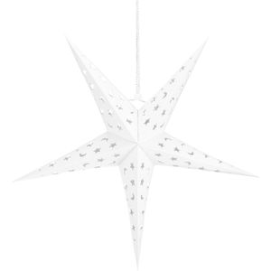 Springos Kerst Ster - Papier - Opvouwbaar - 60 cm - Wit
