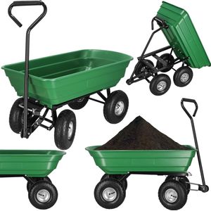 Tuinwagen - Bolderkar - Tuinkar - 75L - Groen