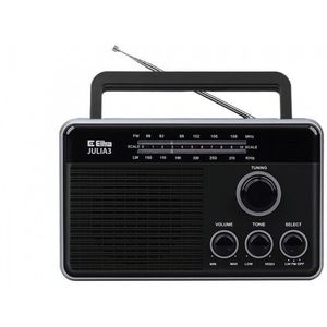 Elta - Radio Julia 3 - Radio - Zwart - AM, FM