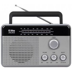 Elta Radio Julia 3 zilver (FM), Radio, Zilver