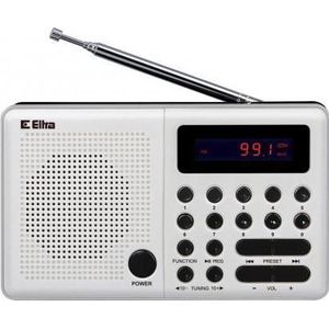 Elta - Pliszka USB - FM Radio - Wit - Draagbare Radio-ontvanger