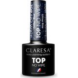 Claresa - Top Coat No Wipe - Glitter Blauw - 5g - UV / LED