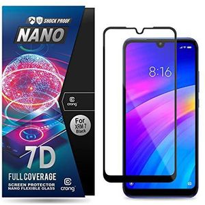 Crong - 7D Nano flexibel glas – displaybeschermfolie voor hybride, volledige afdekking 9H Xiaomi Redmi 7