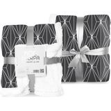Faro - Sherpa Fleece Deken - Zwart - Polyester - 150 x 200 cm