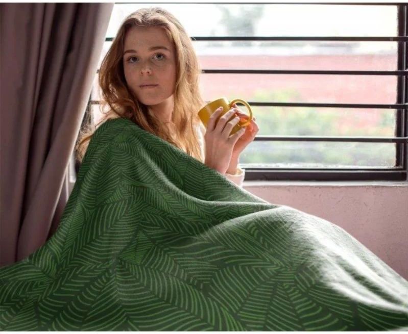 Faro Sherpa Fleece Deken Jungle - 150 x 200 cm - Polyester