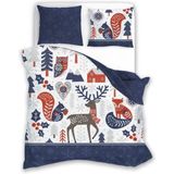 Dekbedovertrek - Grijs - Katoen - 140x200 cm