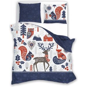 Dekbedovertrek - Grijs - Katoen - 140x200 cm