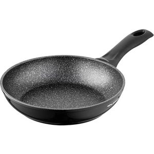 FLORINA Pan met antiaanbaklaag, diameter 20 cm, MAGNUM koekenpan, aluminium pan, fornuizen van alle soorten, inductie, gas, elektrische plaat, softtouch-handgreep, kleur: zwart