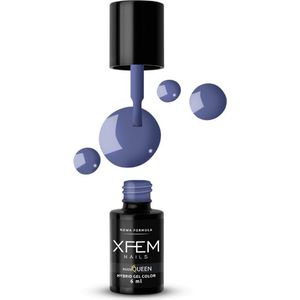 XFEM Paars UV/LED Hybrid Gellak 6ml. #0101 - Paars - Glanzend - Gel nagellak