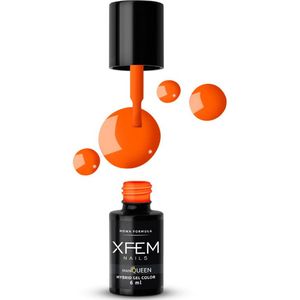 XFEM UV/LED Hybrid Gellak 6ml. #0182 Attention Please! - Oranje - Glanzend - Gel nagellak