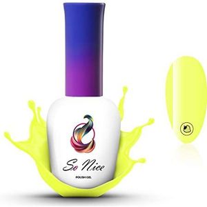 So Nice Gellak UV LED, Fluo Pluo, Neon Geel, 8 ml