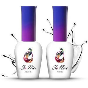 So Nice Nagellak Silky Matt + basisgel Super Hero UV LED, set 8 ml + 8 ml (verpakking van 2)
