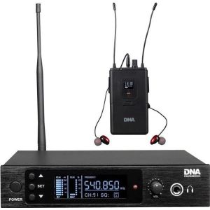 DNA IN-EAR - Douszny Odsłuch - Draadloze Koptelefoon - Zwart