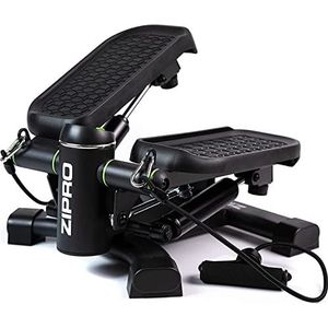 ZIPRO Roam Stepper Mini Fitnessapparaat INCL. LCD-trainingscomputer met vele functies, fitnesstraining voor thuis, hometrainer, zwart