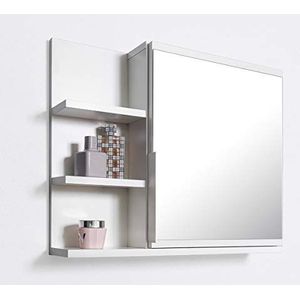 DOMTECH Spiegelkast, badkamerkast met spiegel, hangkast met spiegel, badkamerspiegel, spiegel met planken