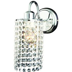 Light Prestige Bright Star wandlamp, glas, E27, 60 W, transparant, 17 x 20 x 25.6 cm