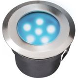 Garden Lights: Sirius Grondspot Blauw 12 Volt - Zilvergrijs